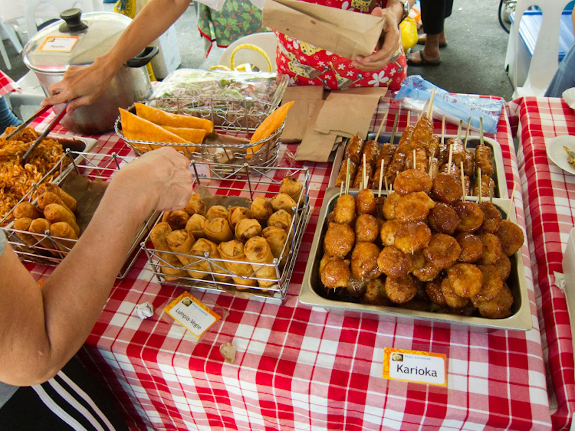 Fried sweets for sale at Salcedo market