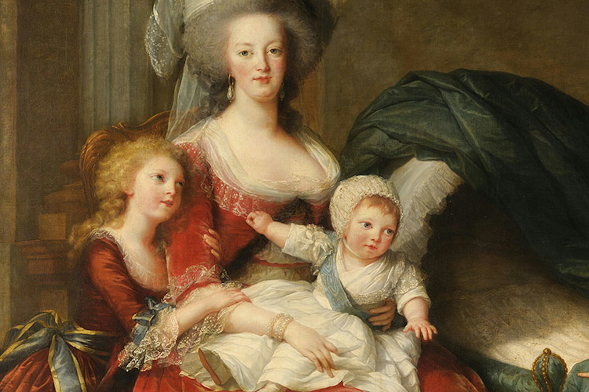 Vigée-Le Brun's portrait of Marie Antoinette shows the controversial queen in a sympathetic light. Image from Wikimedia Commons