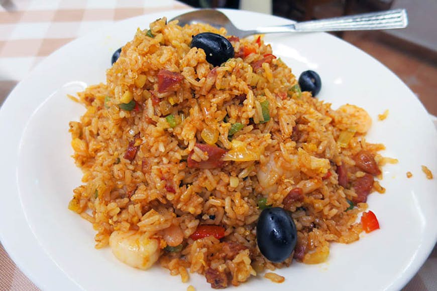 Portuguese fried rice. Image by Megan Eaves / Lonely Planet