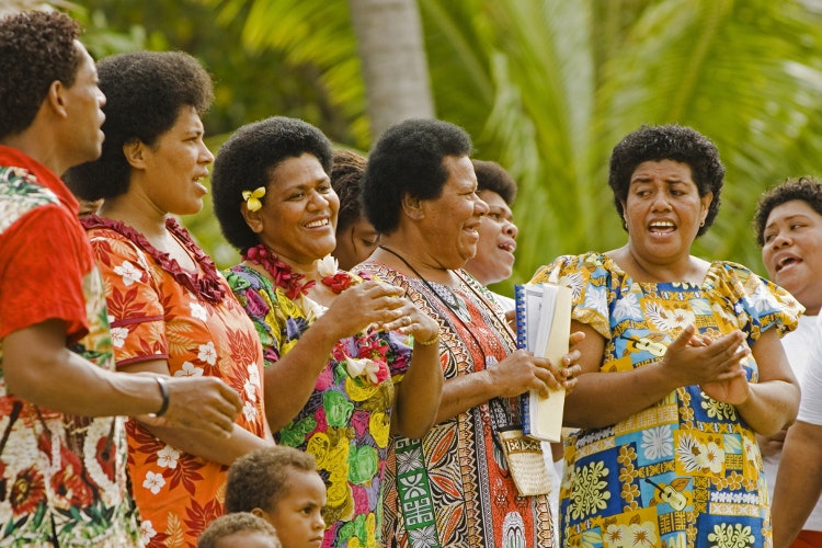 Women singing on Kadavu Island, Fiji. Image by Paul Harris / Getty Images