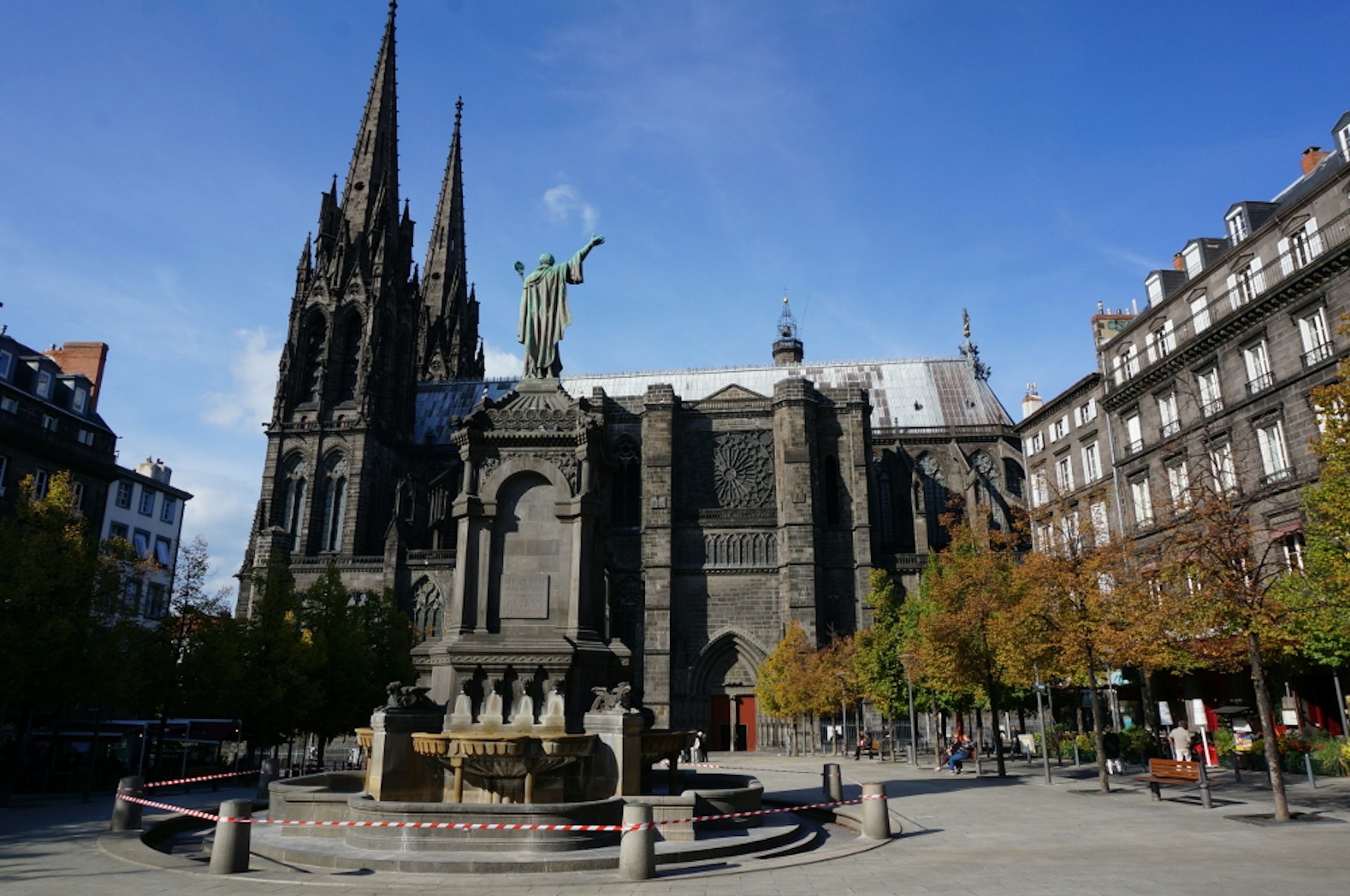 Clermont-Ferrand's gothic cathedral is made entirely from volcanic rock. Image by Anita Isalska / Lonely Planet