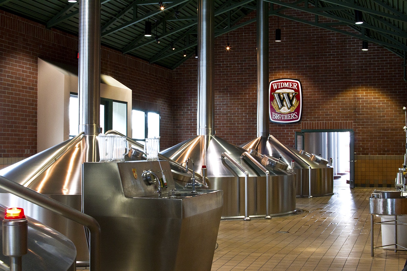 Inside the brewhouse. Image courtesy of Widmer Brothers Brewing