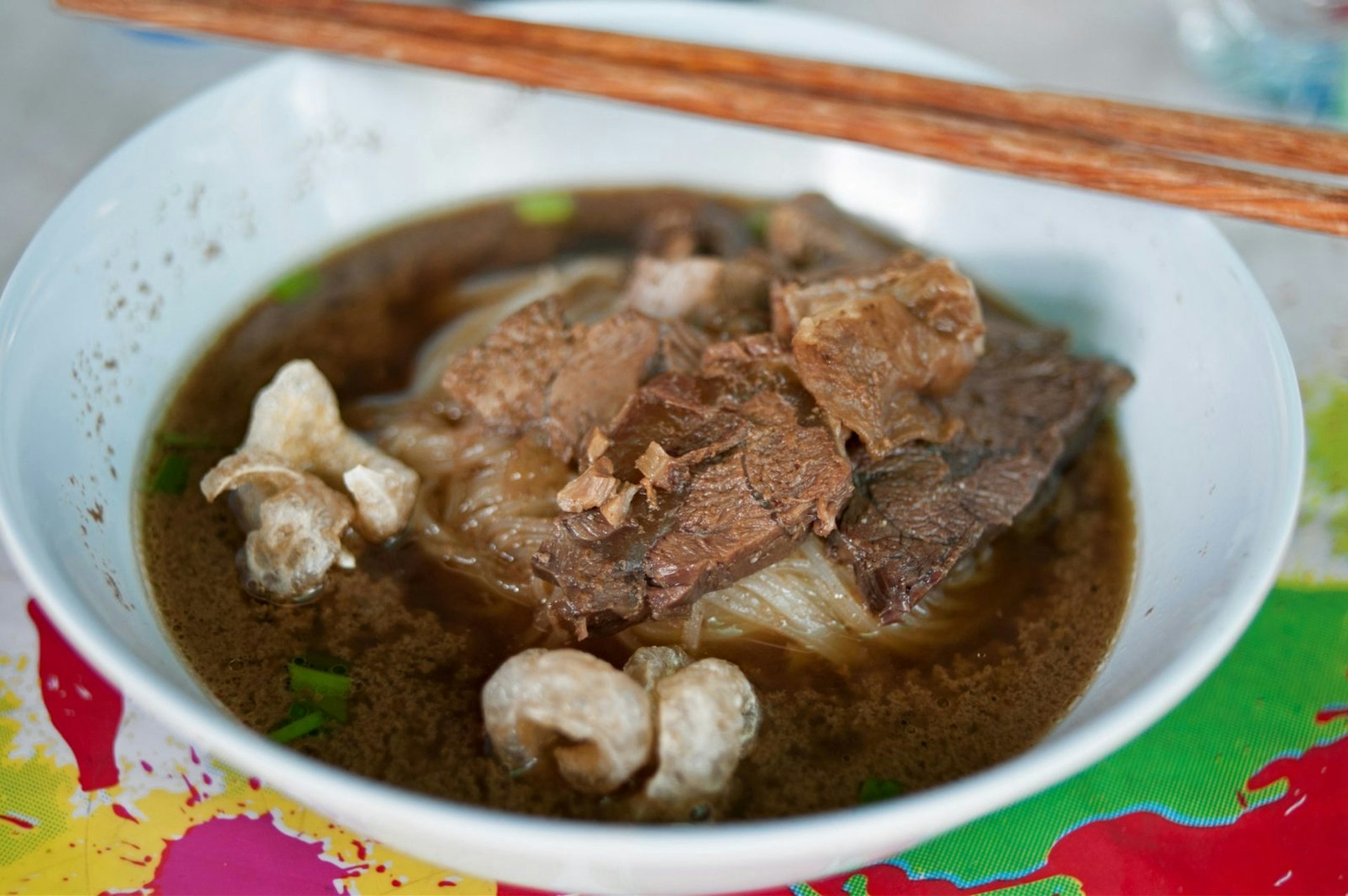 A bowl of beef ‘boat noodles’, Bangkok © Austin Bush / Lonely Planet