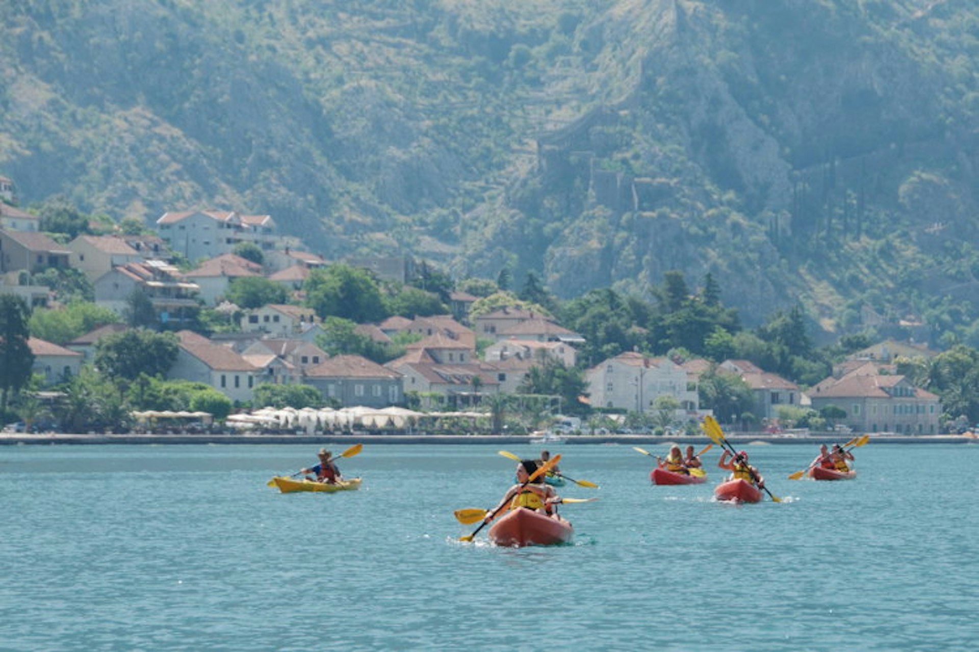 Kayaking around the Bay of Kotor. Image courtesy of Montenegro National Tourist Organisation