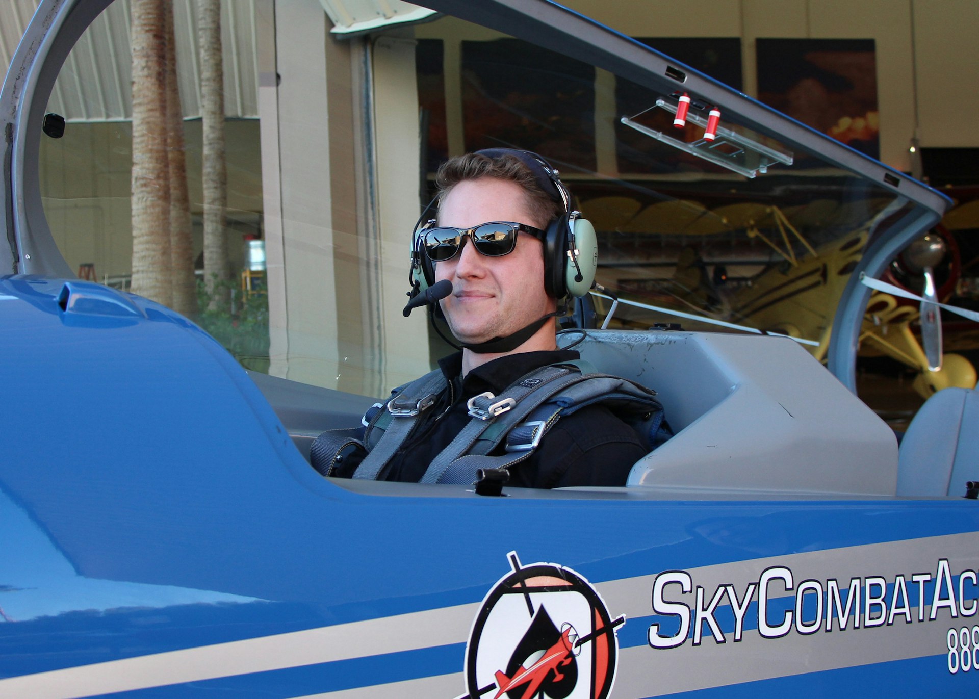Our author tries to maintain his cool before taking to the sky. Image courtesy of Sky Combat Ace