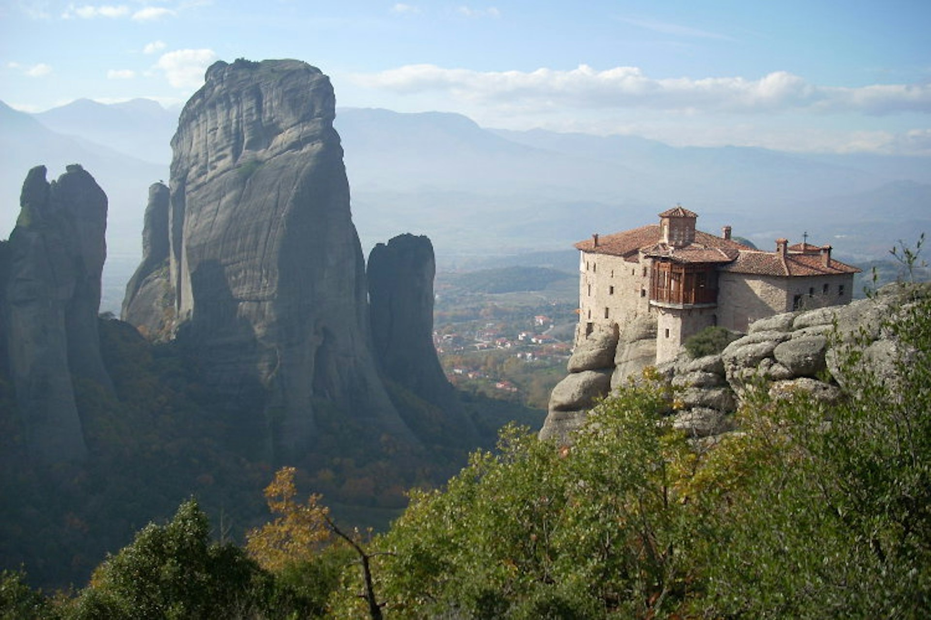 Soaring rock pinnacles at Meteora. Image by Alexis Averbuck / Lonely Planet