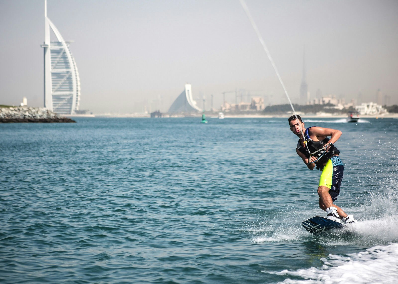 Wakeboarding in Dubai Marina. Image by Ayotography / Shutterstock