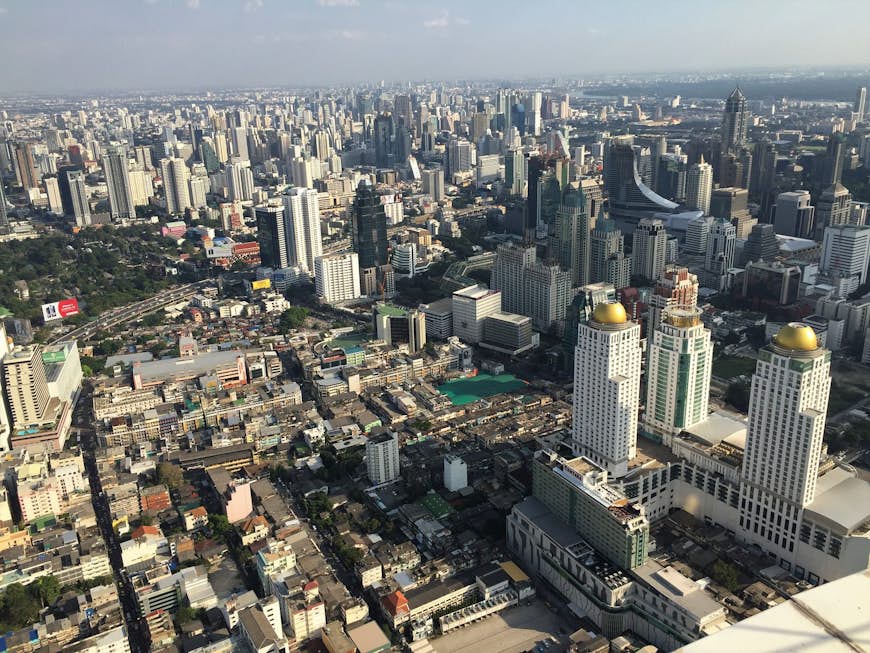High view over the large concrete cityscape of Bangkok from the Baiyoke II Tower © Austin Bush / Lonely Planet
