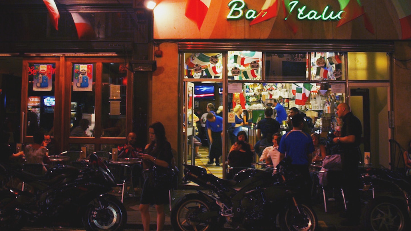 Bar Italia, a mainstay of late-night Soho. Image by SomeDriftwood / CC BY 2.0