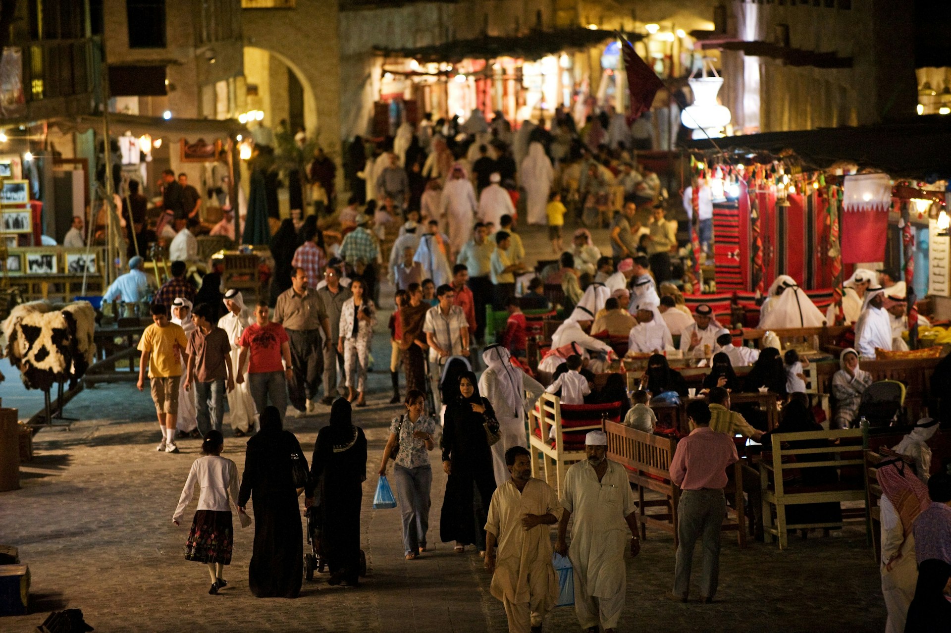 A busy evening a Souq Waqif. Image by Terry McCormick / Getty Images