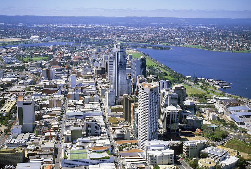 Flashy urban skyline, river views and excellent coffee on every corner, Perth is a superb spot for a weekend break. Image by Photograph by David / Photolibrary / Getty Images