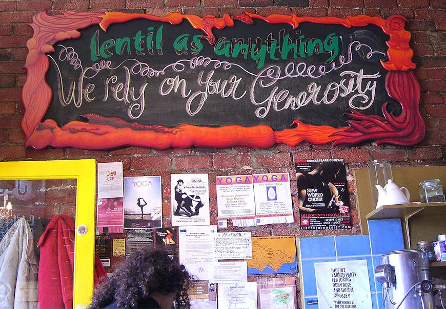 Pay according to your conscience in Lentil as Anything, the Melbourne veggie cafe that's now landed in Sydney. Image by Alpha / CC BY-SA 2.0