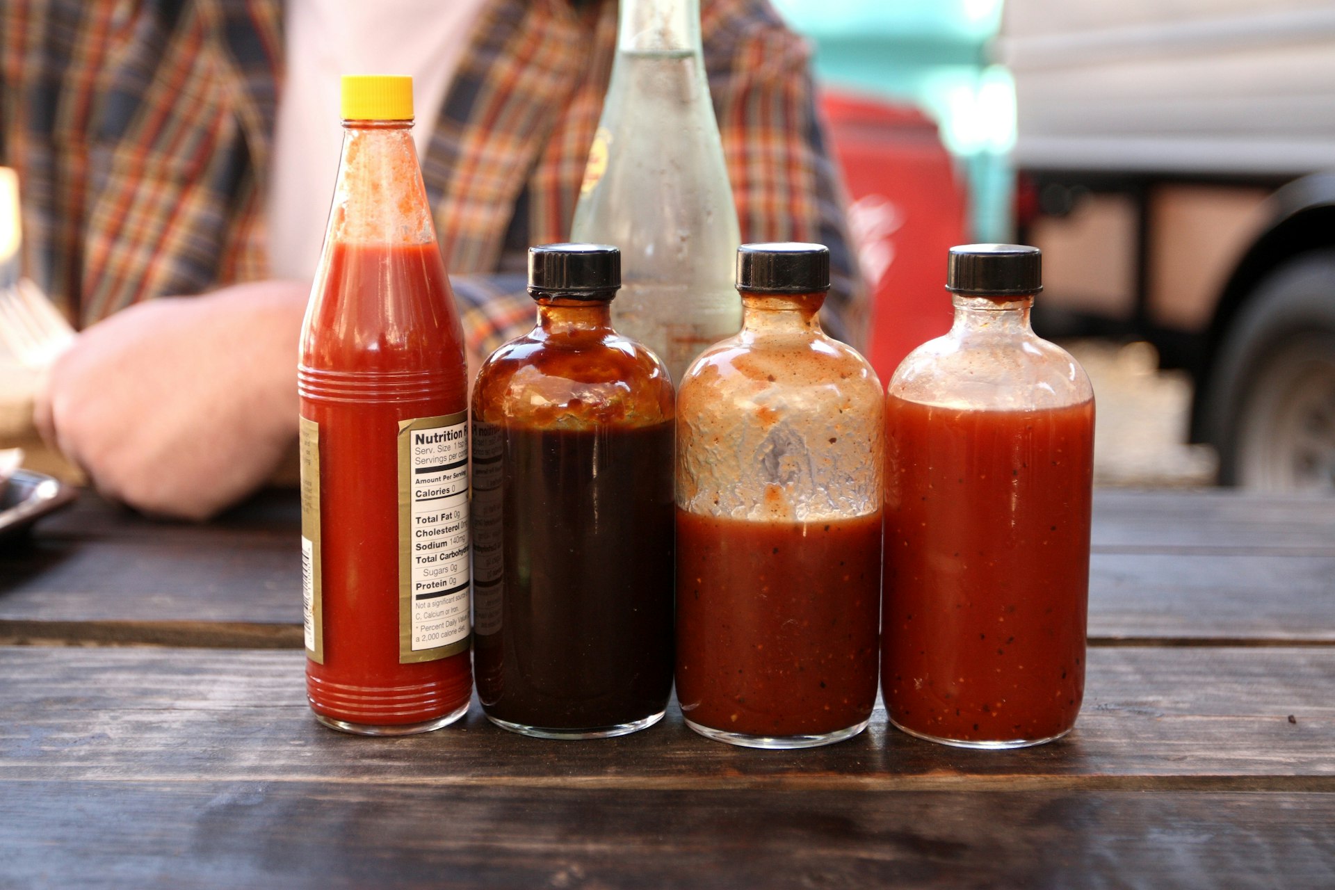 Choice of sauce at a barbecue in Austin. Image by jennifer m. ramos / Getty