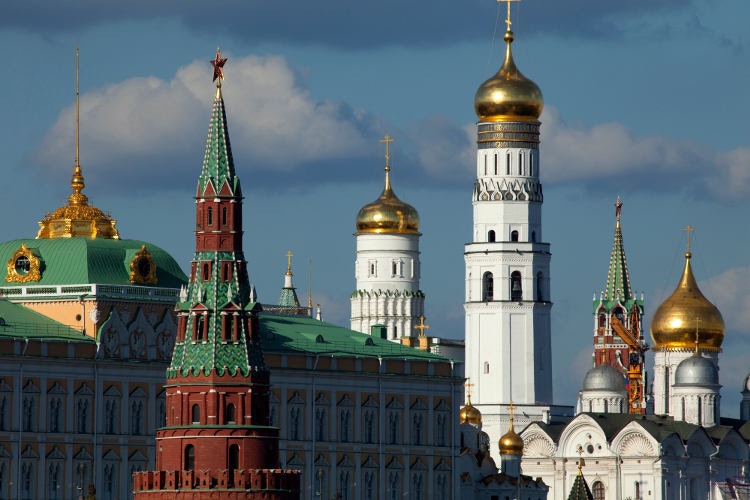Water Tower, Great Kremlin Palace and the Annunciation Cathedral.  Image by Pete Seaward / Lonely Planet 