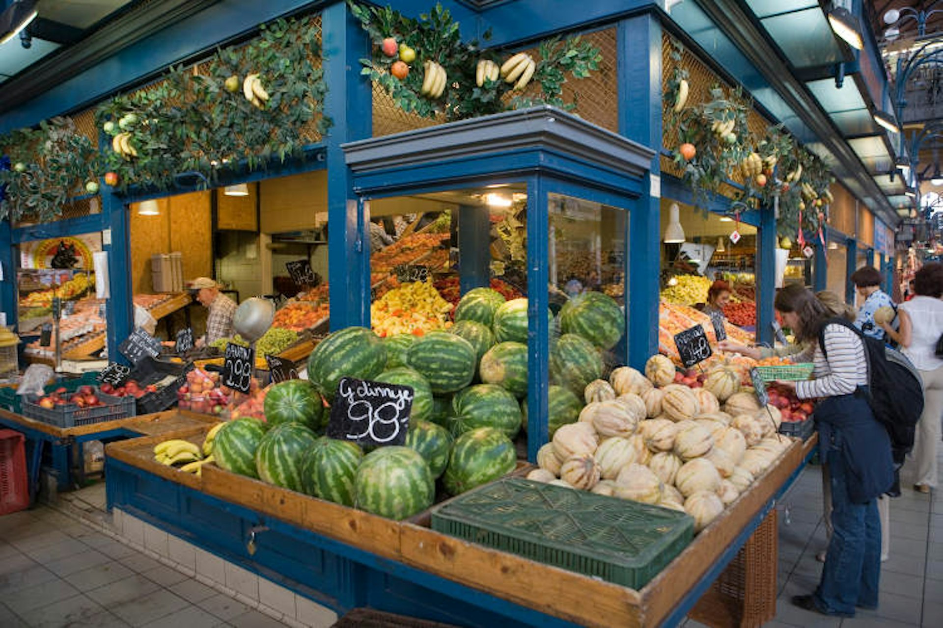 Vegetable stall at Budapest’s Central Market Hall. Image by Holger Leue / Lonely Planet Images / Getty Images