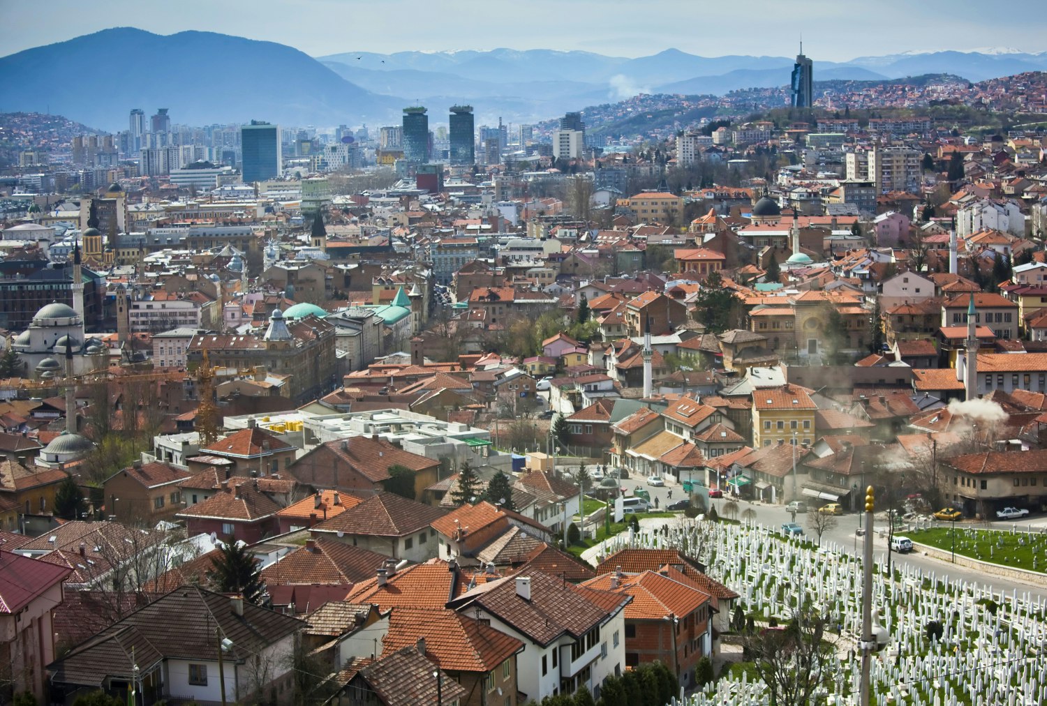 Sarajevo's hills give beautiful views over the city