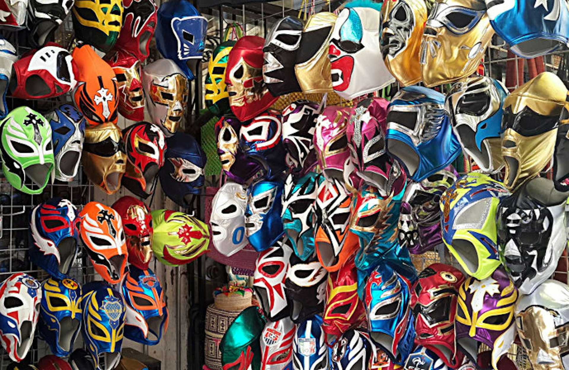 Mascaras (masks) are just one of the flamboyant elements associated with lucha libre. Image by Katja Gaskell / Lonely Planet
