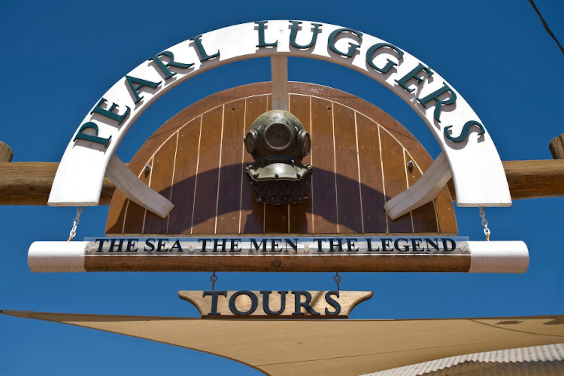 Sign outside the Pearl Luggers Museum in Broome. Image by John Hay / Lonely Planet Images / Getty Images
