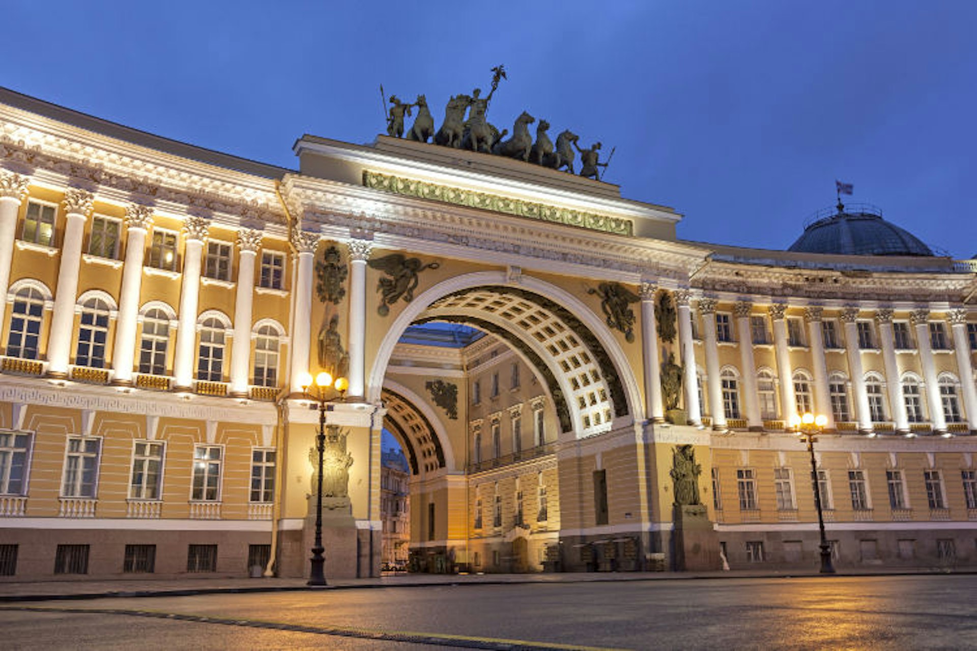 Entrance to the General Staff Building, Palace Square. Image by John Freeman / Lonely Planet Images / Getty Images