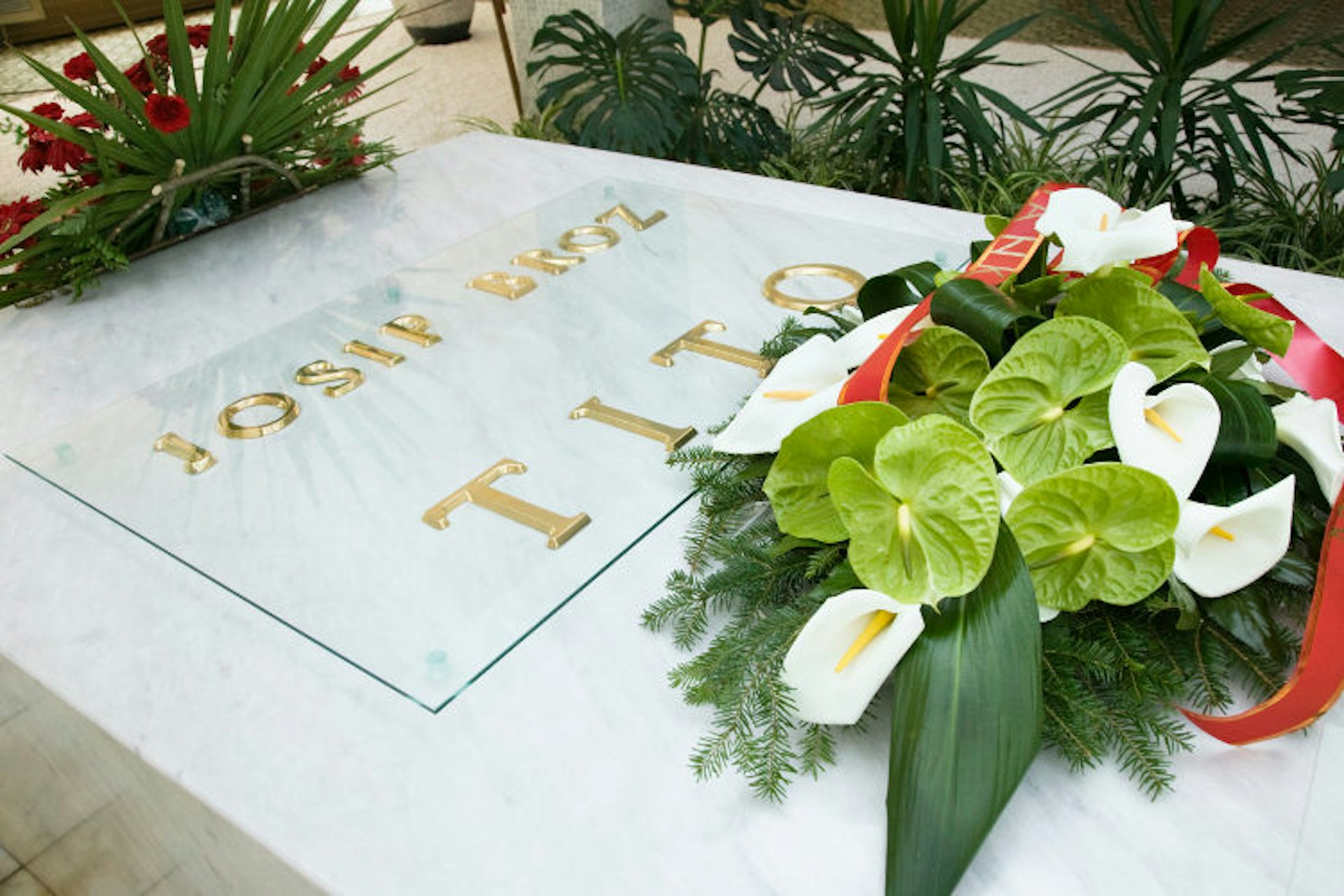 Tito’s grave in the House of Flowers. Image by Walter Bibikow / Getty Images