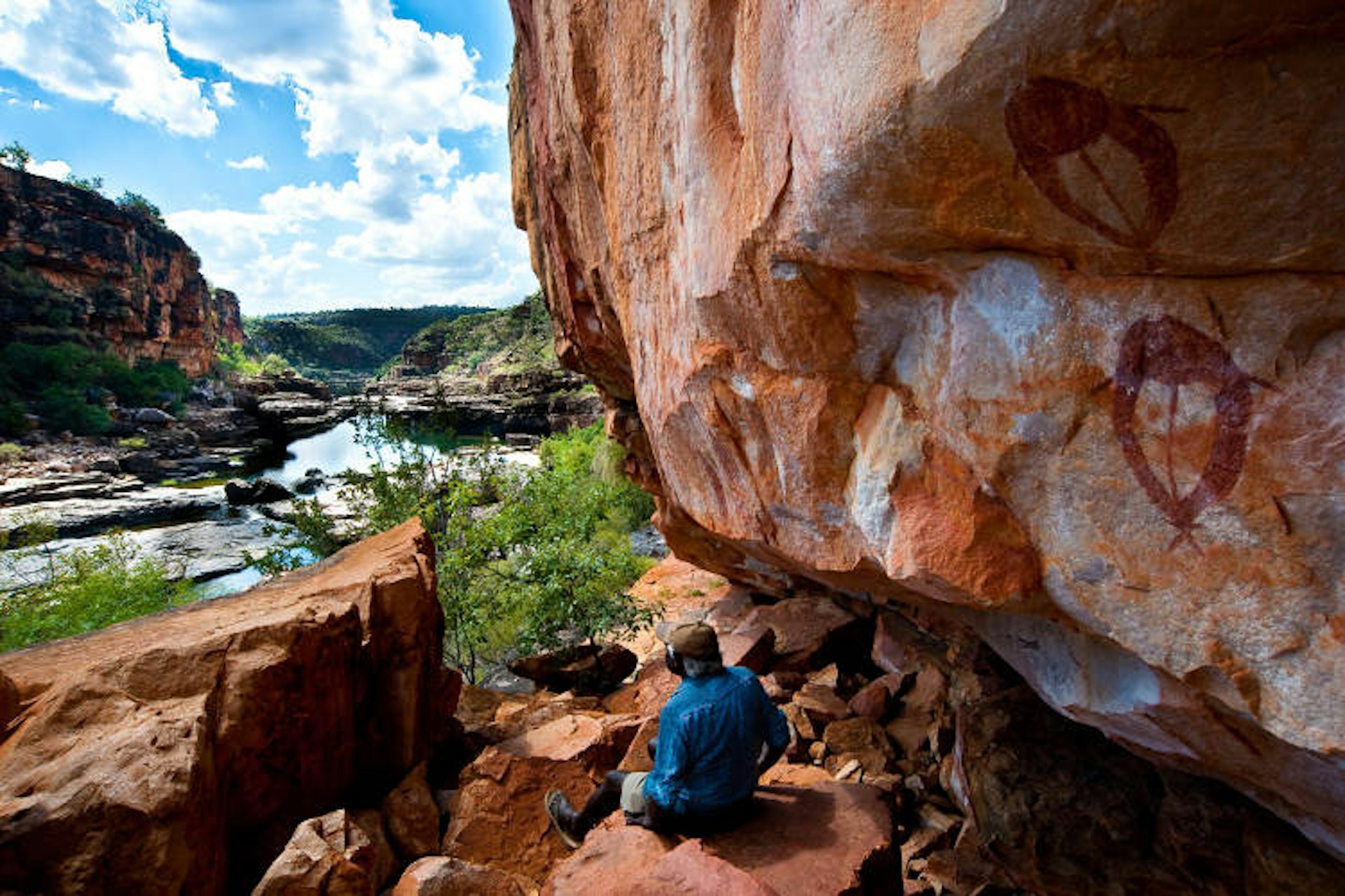 Bradshaw rock art in the Kimberley region. Image by Kerry Lorimer / Lonely Planet Images / Getty Images