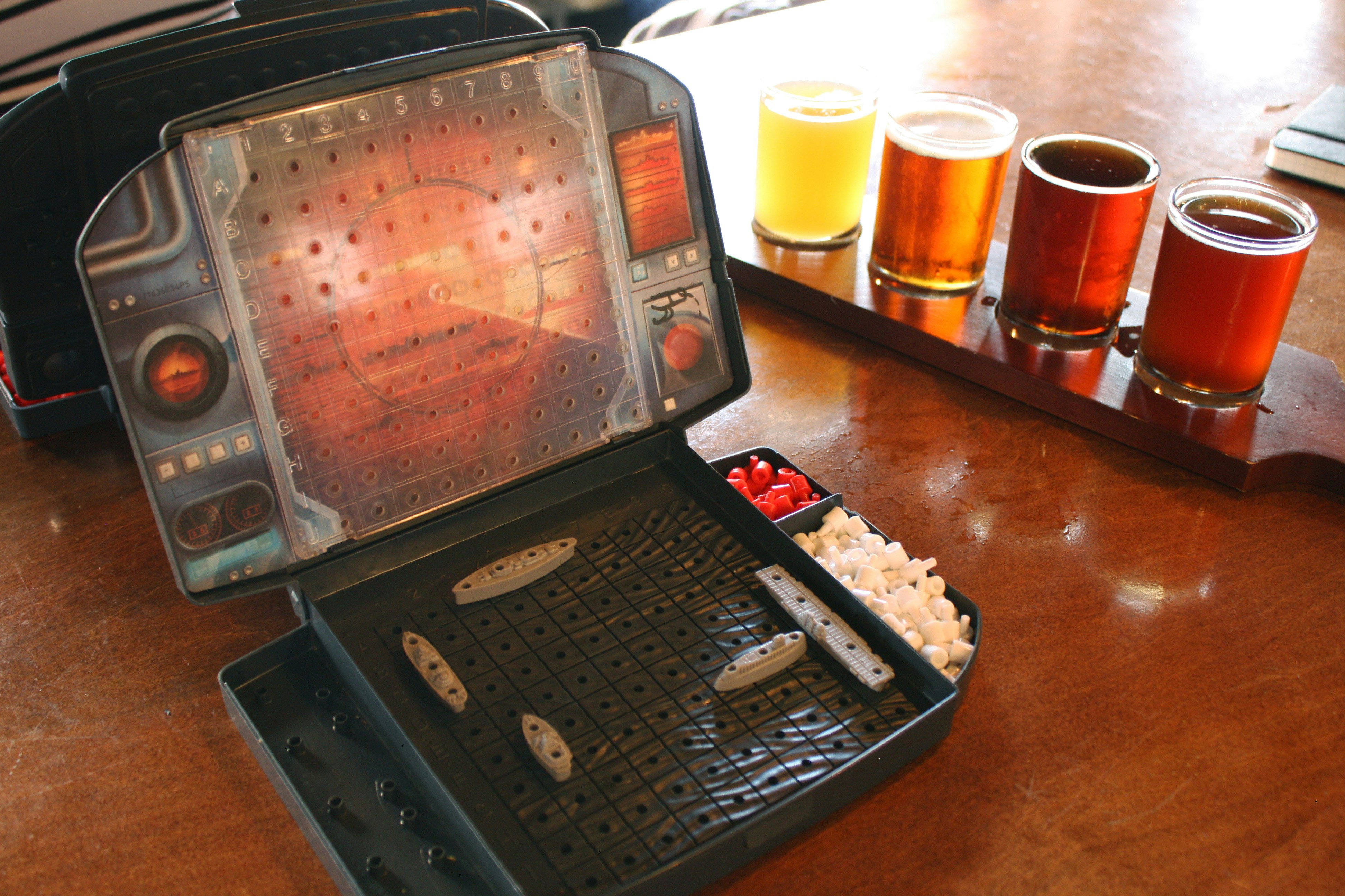 Sinking flights and battleships at Jackalope Brewery. Image by Alexander Howard / Lonely Planet