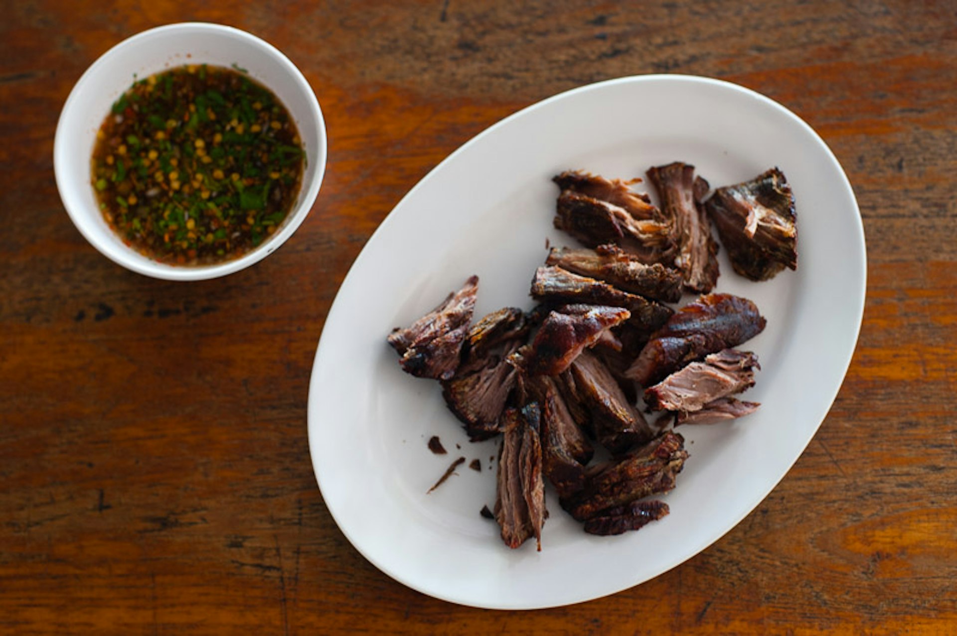 Jîn đúp as served at Muu Thup, a northern Thai restaurant in Mae Sariang, Mae Hong Son, Thailand. Image by Austin Bush