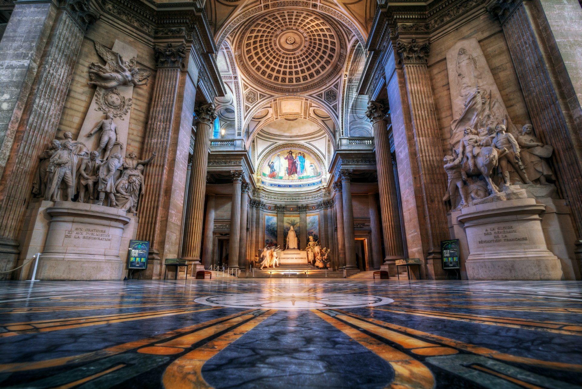 The inside of the Panthéon in Paris