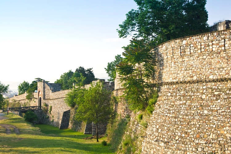 Walls of Skopje’s 6th-century fortress. Image by Danita Delimont / Gallo Images / Getty Images