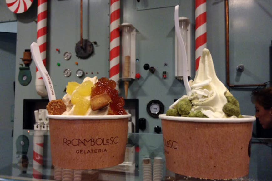 Wonka-esque gelato at Rocambolesc. Image by Sally Davies / Lonely Planet