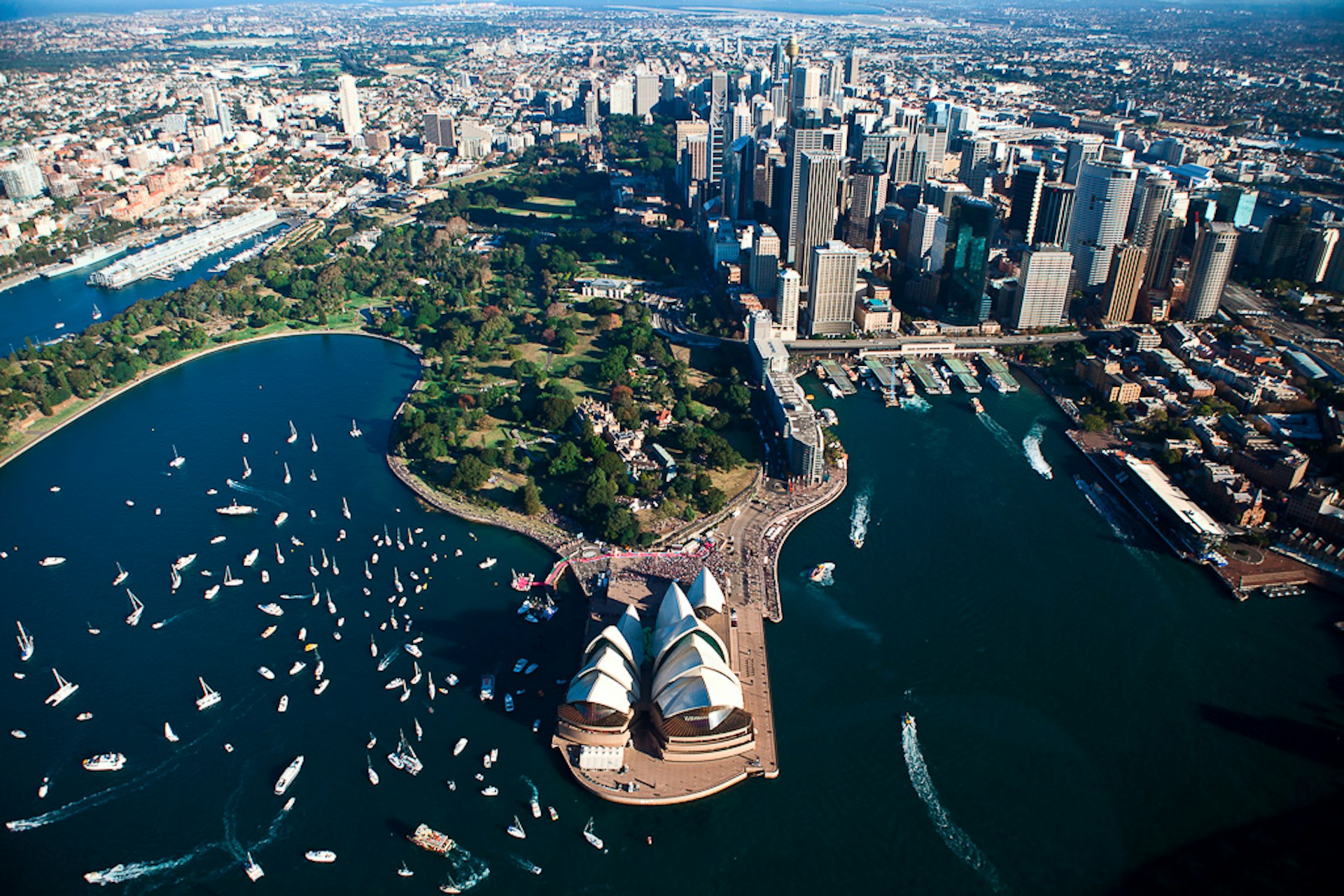 Bennelong Point and the Sydney Opera House from the air. Image by Pavel / CC by 2.0