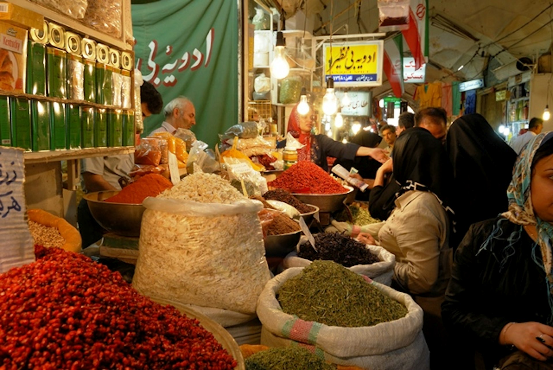 Shopping for spices in Tabriz. Image by Getty/Photolibrary/Paul Nevin