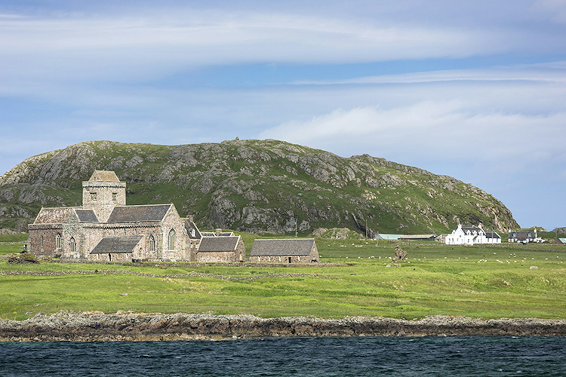The secluded Iona Abbey in Scotland.