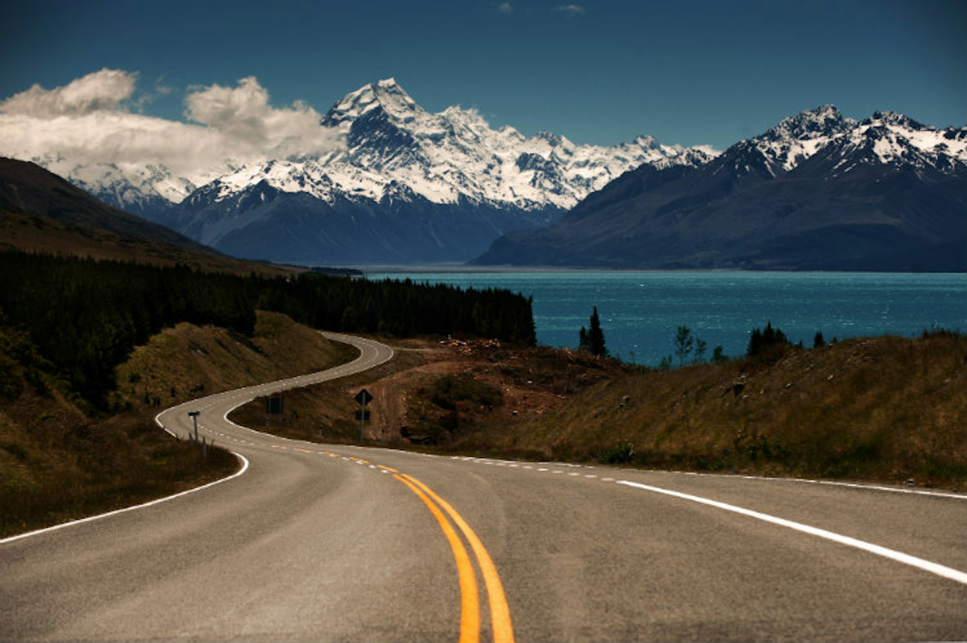 Road to Mt.Cook, New Zealand