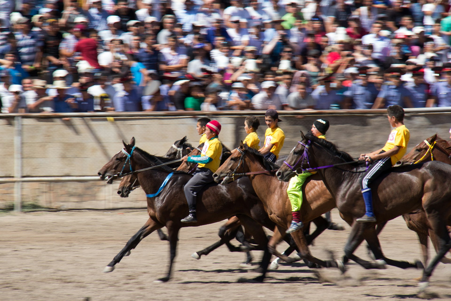Traditional Kyrgyz horse racing in Bishkek. Image by Stephen Lioy / Lonely Planet