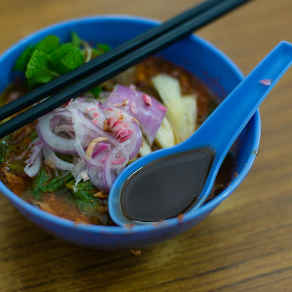 Penang-style asam laksa as served at Joo Hooi Cafe. Image by Lonely Planet