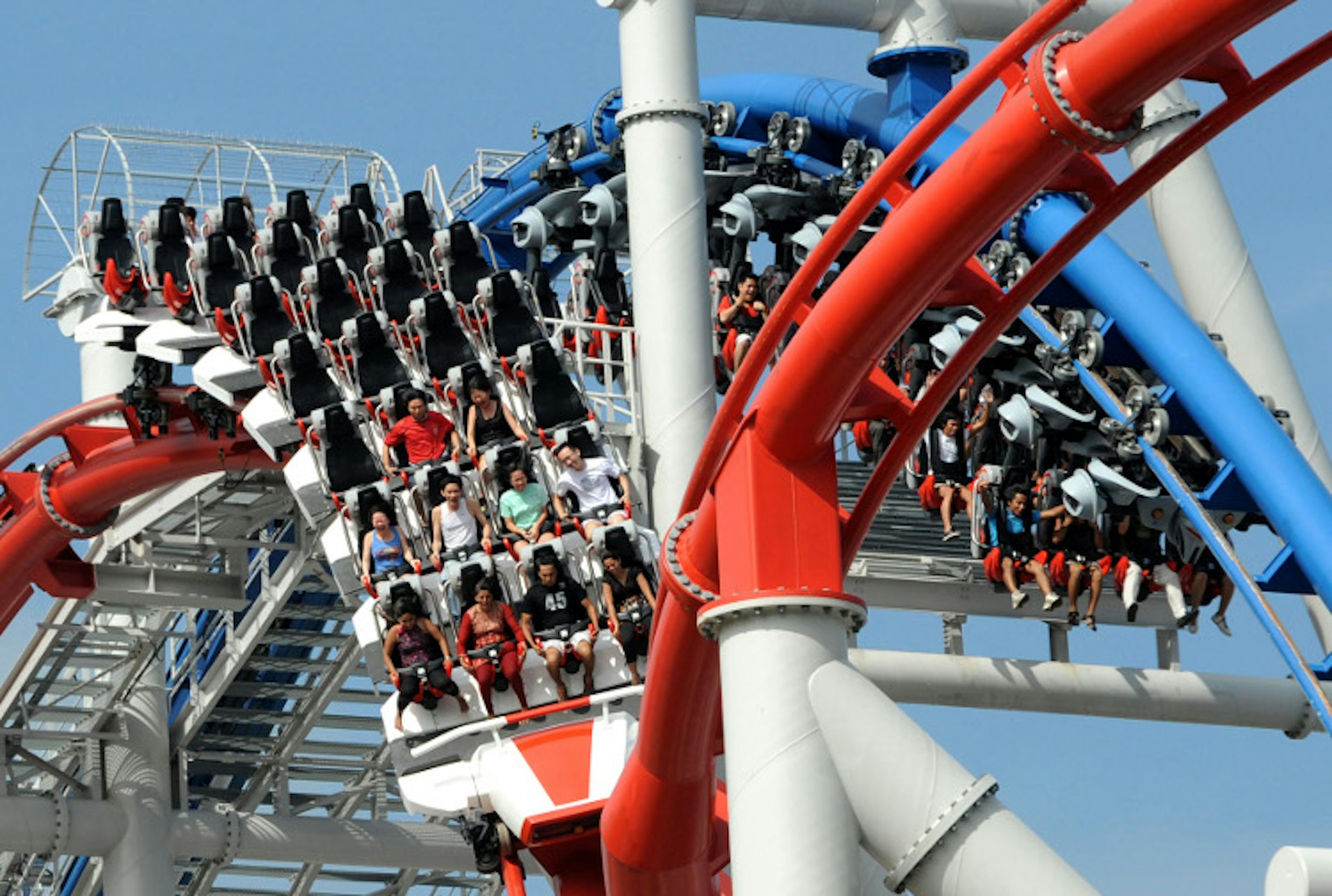 Rollercoaster at Universal Studios, Singapore. Image by Roslan Rahman Getty