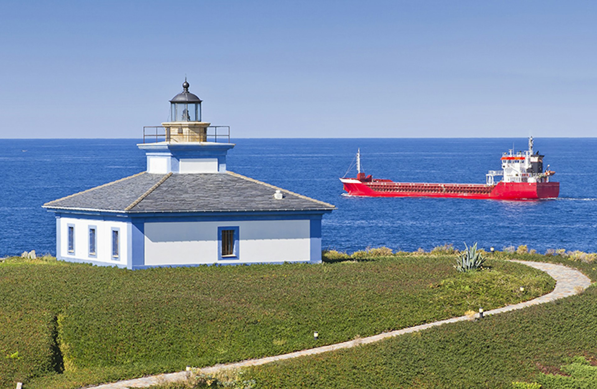 A lighthouse on the Galician coast.