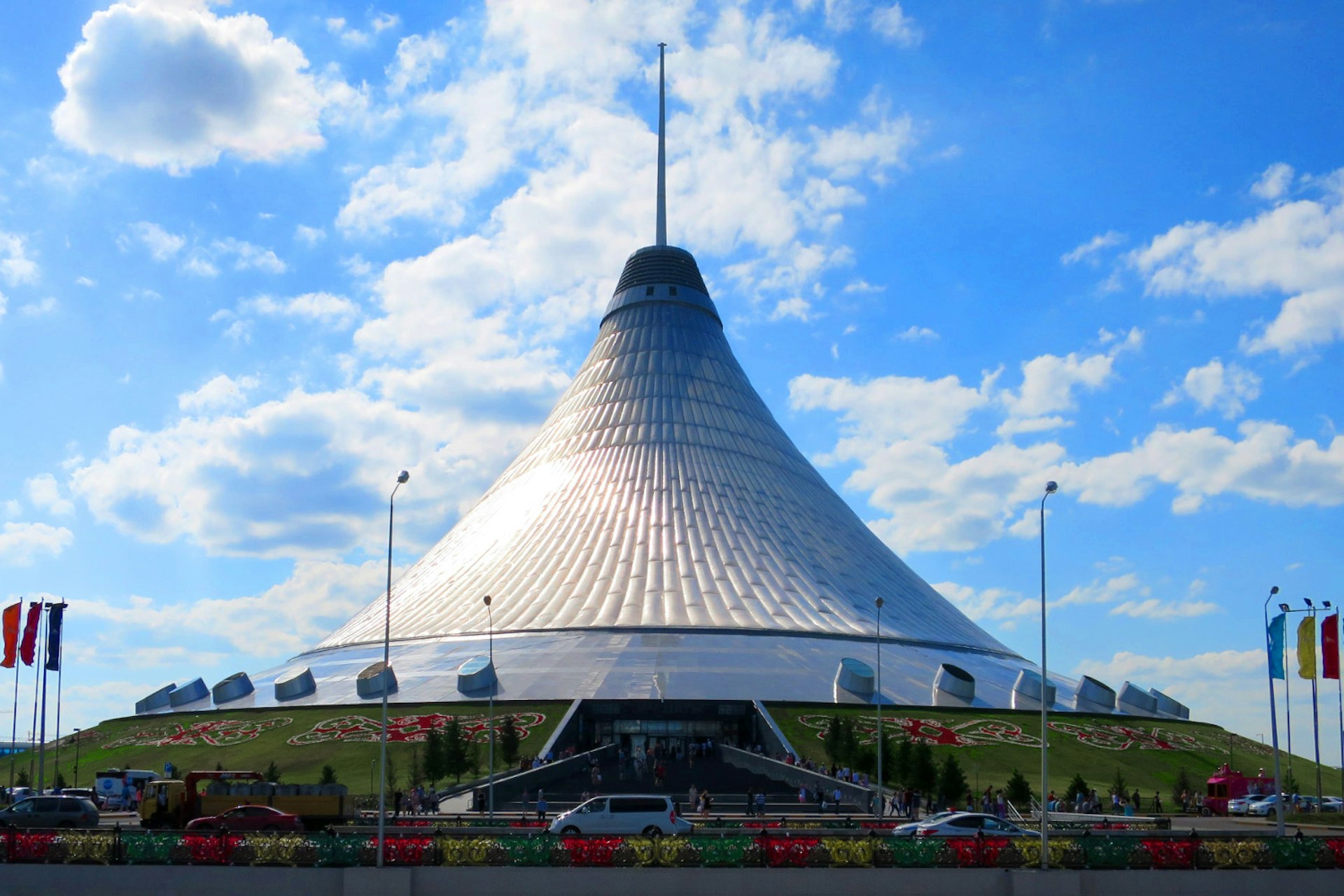 Khan Shatyr: looks like a wonky circus tent. Image by Megan Eaves / Lonely Planet