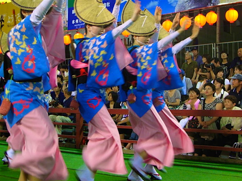 Bon-odori dancers; Best things to do in summer in Japan 