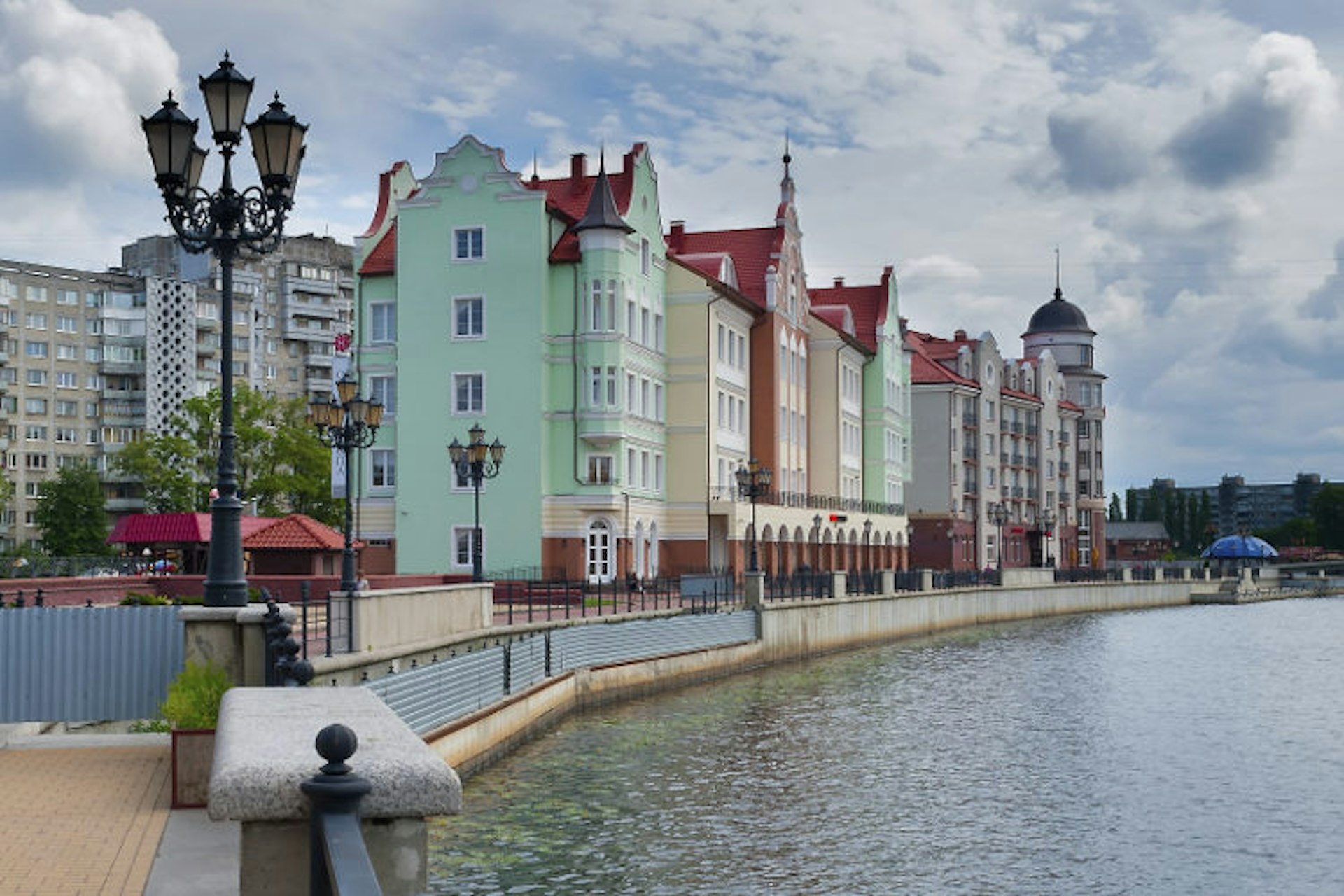 Quayside buildings in Kaliningrad’s Fish Village. Image by Sergei Butorin / iStock / Getty Images