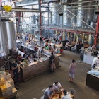 Features - Australia, Western Australia, Freemantle, Fishing Boat Harbour, Little Creatures Brewery, interior, elevated view