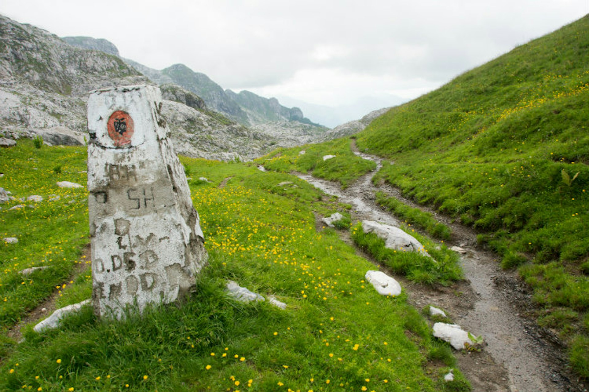 Peaks of the Balkans border marker
