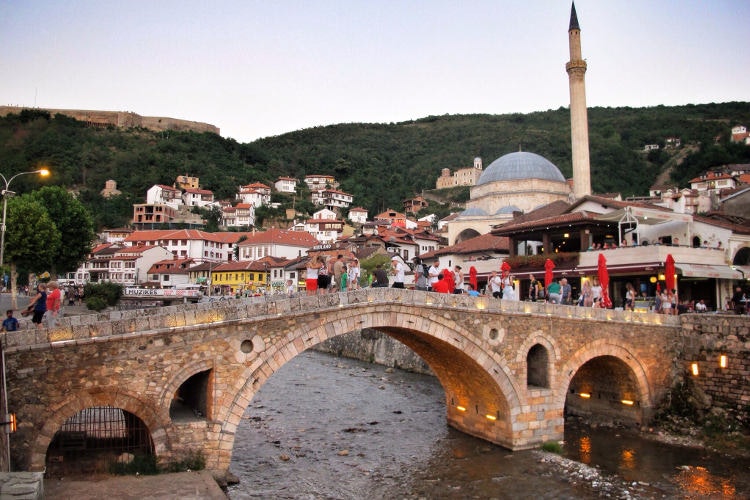 The Ottoman-era architecture of Prizren's Old Town. Image by Larissa Olenicoff / Lonely Planet