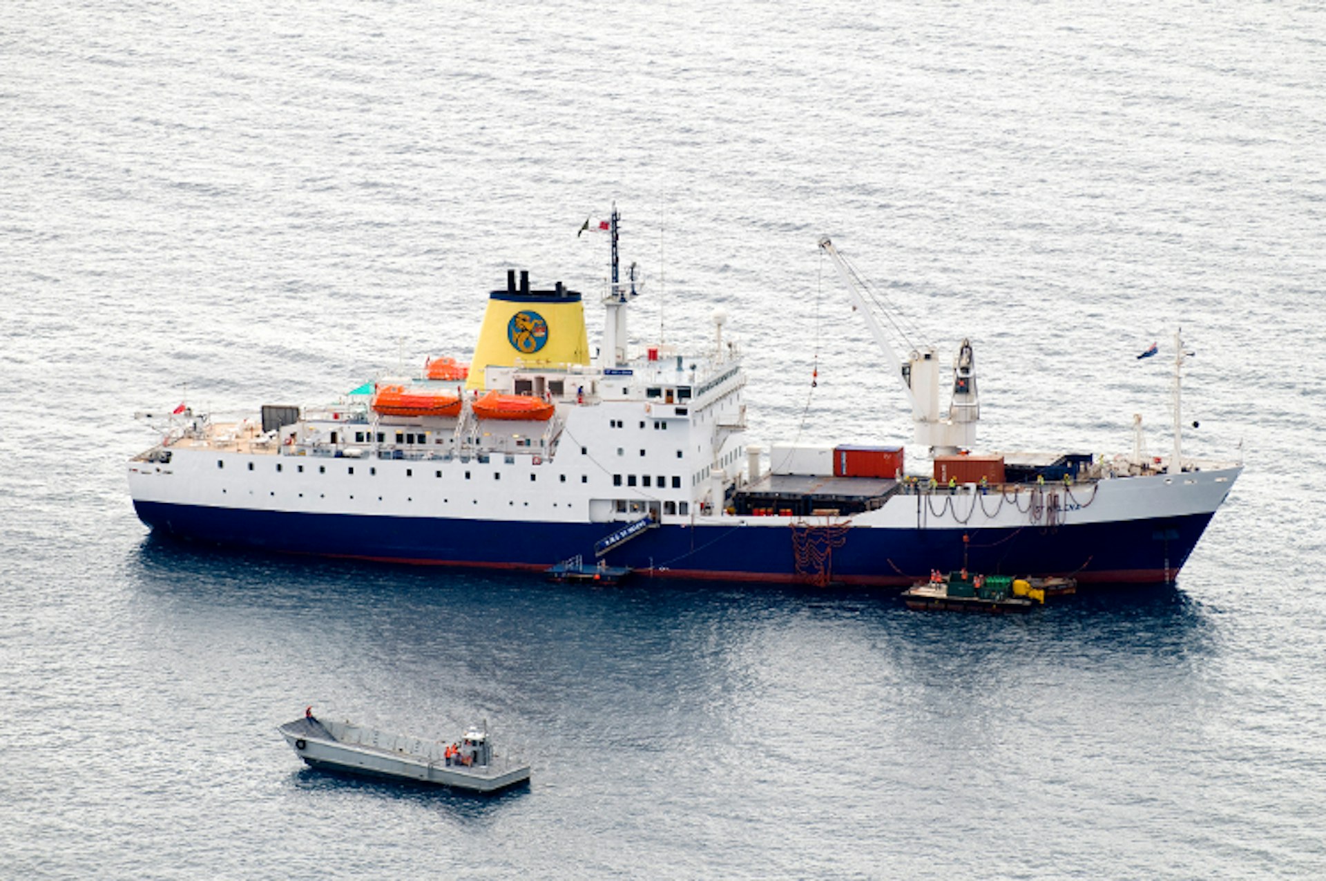 The Royal Mail Ship St Helena. Image by Justin Fox / Courtesy of St Helena Tourism