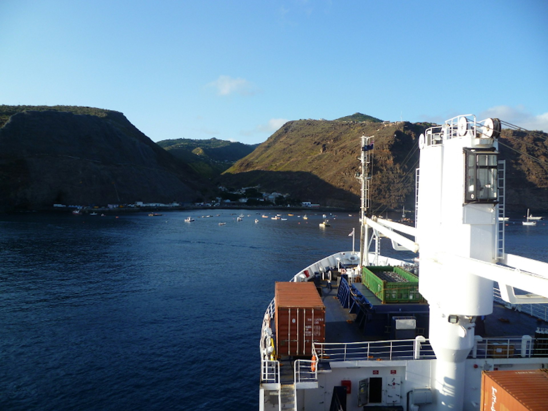 The RMS approaching St Helena. Image courtesy of St Helena Tourism