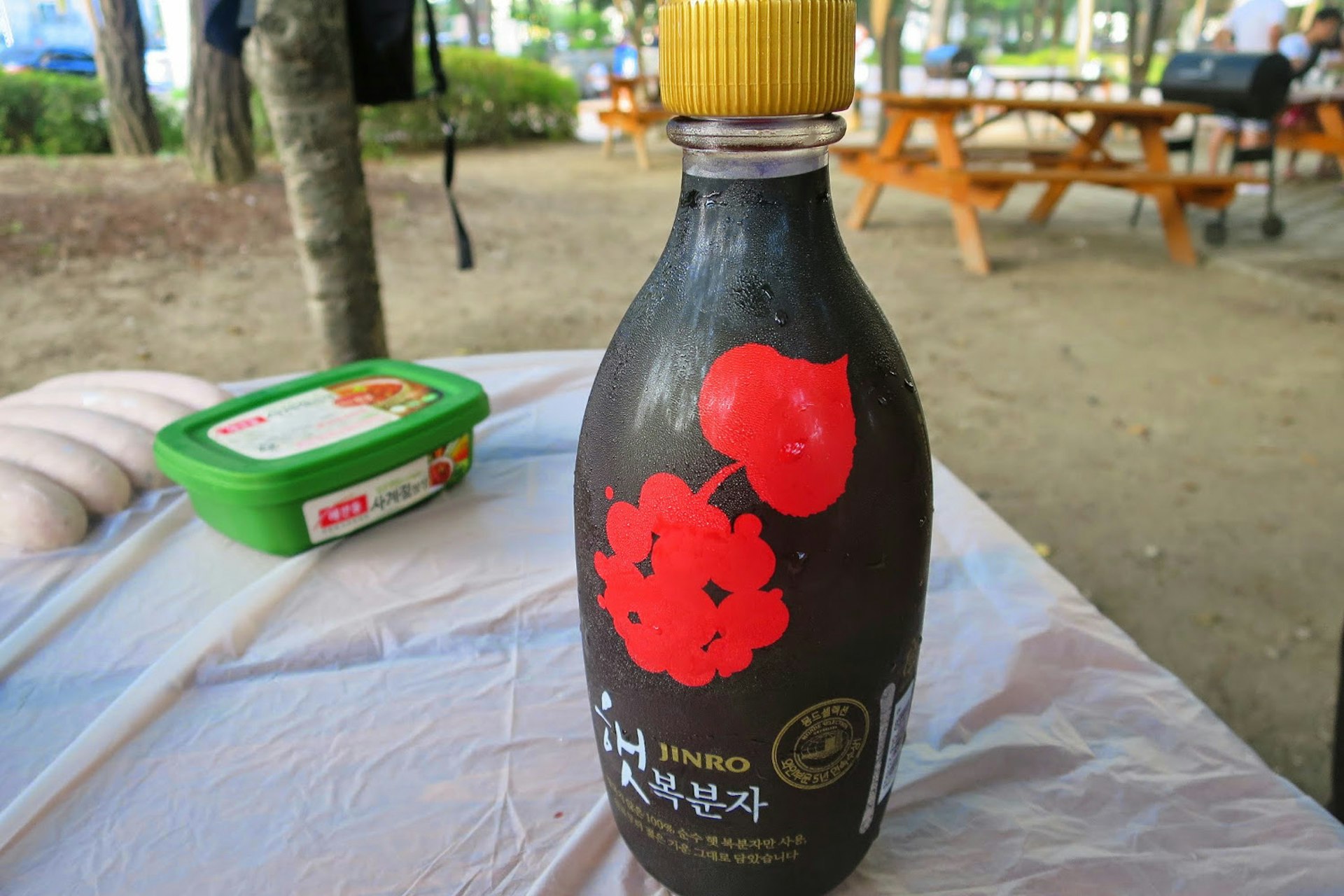 Bokbunjaju: raspberry wine is great for a picnic. Image by Megan Eaves / Lonely Planet
