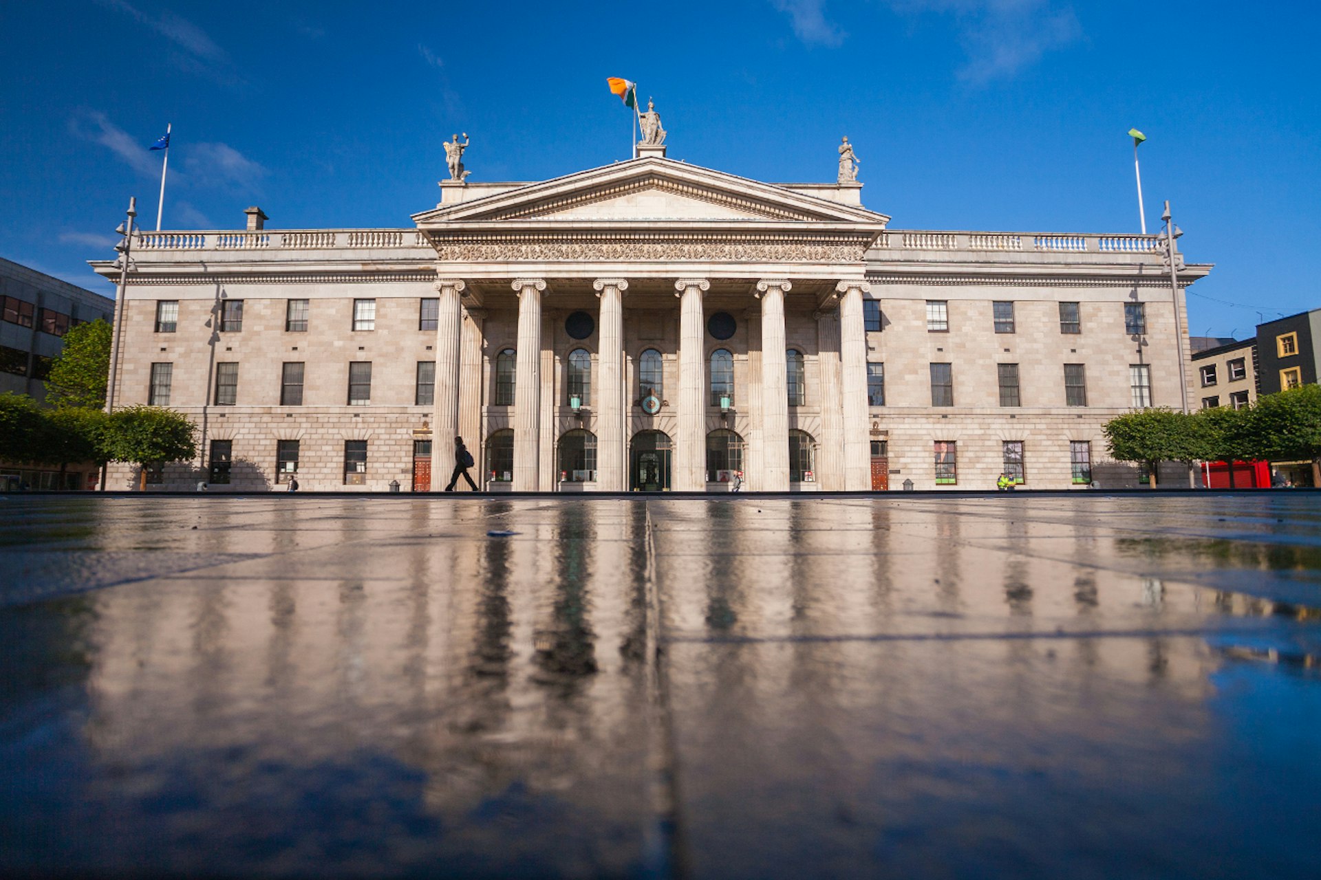The GPO still bears shrapnel scars from 1916. Image by David Soanes / Moment/ Getty