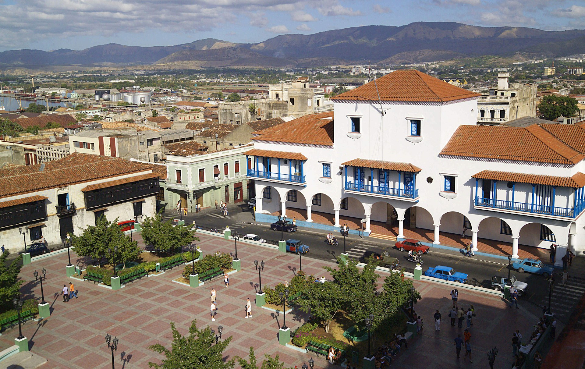 Cespedes Park and Town Hall in Santiago de Cuba. Image by Paul Thompson / Photolibrary / Getty