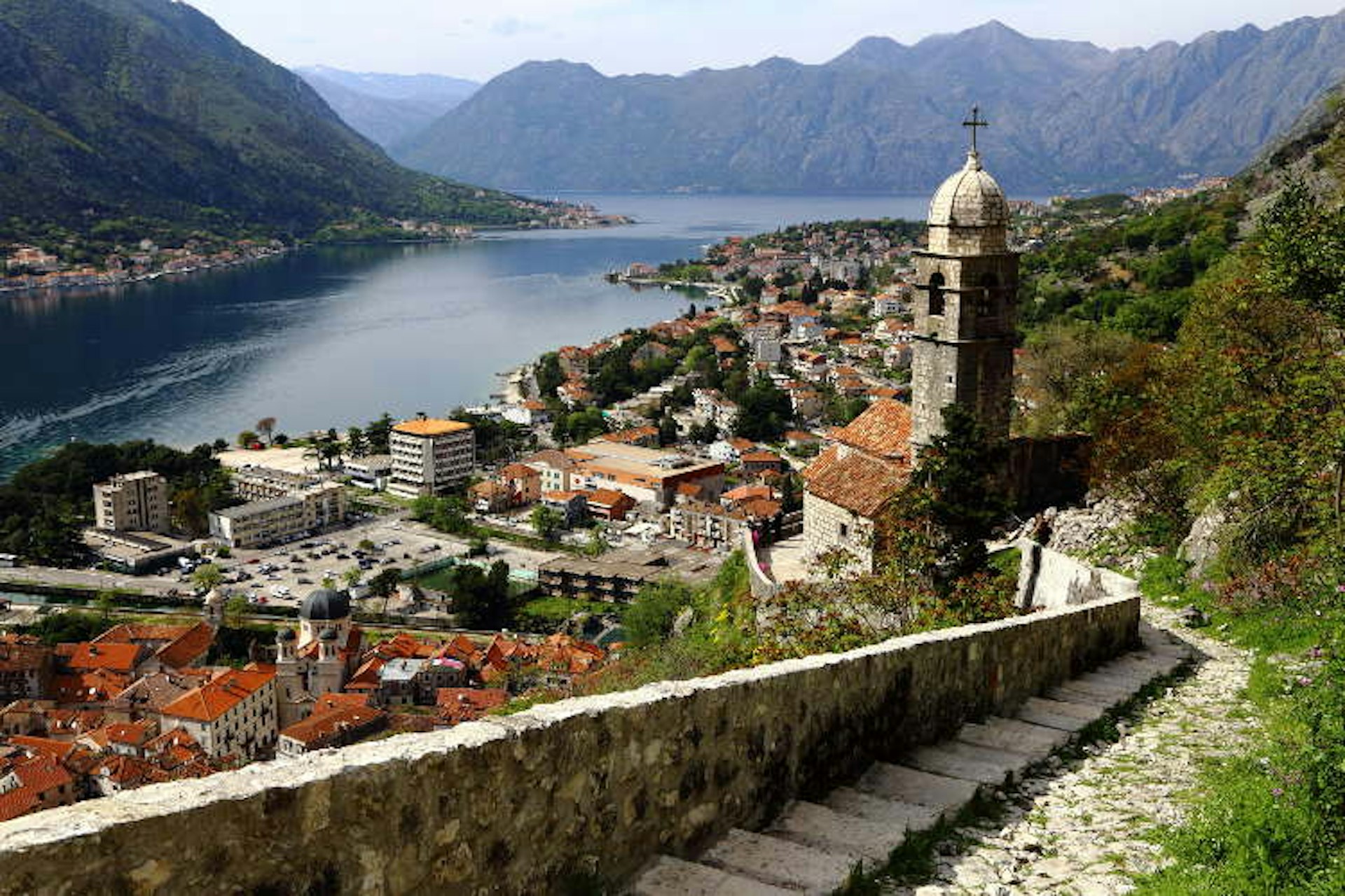 The unbeatable view across the bay from the hills above Kotor. Image by Sollymonster / Getty Images